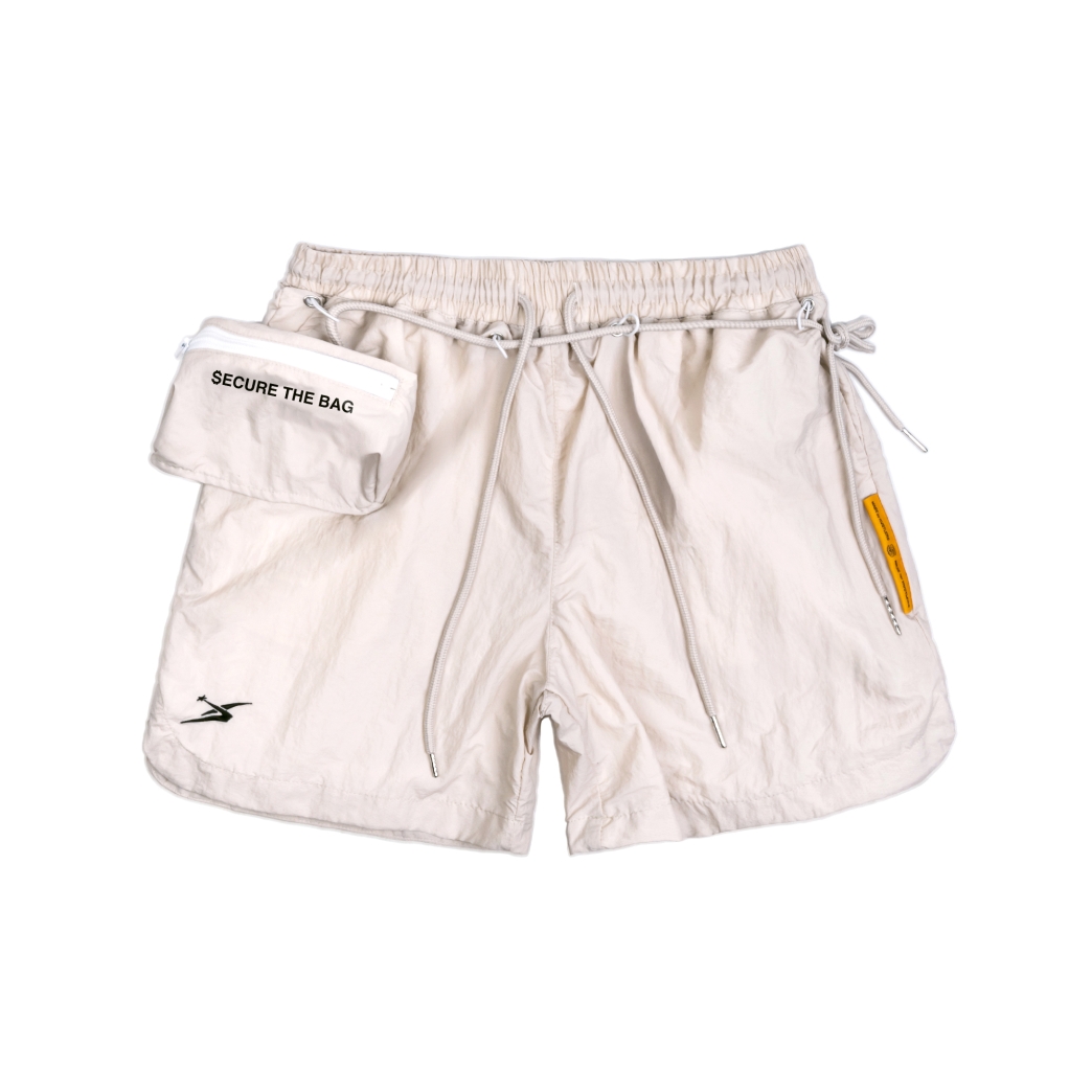 SHORT NYLON EXTRA POCKET IN CREAM