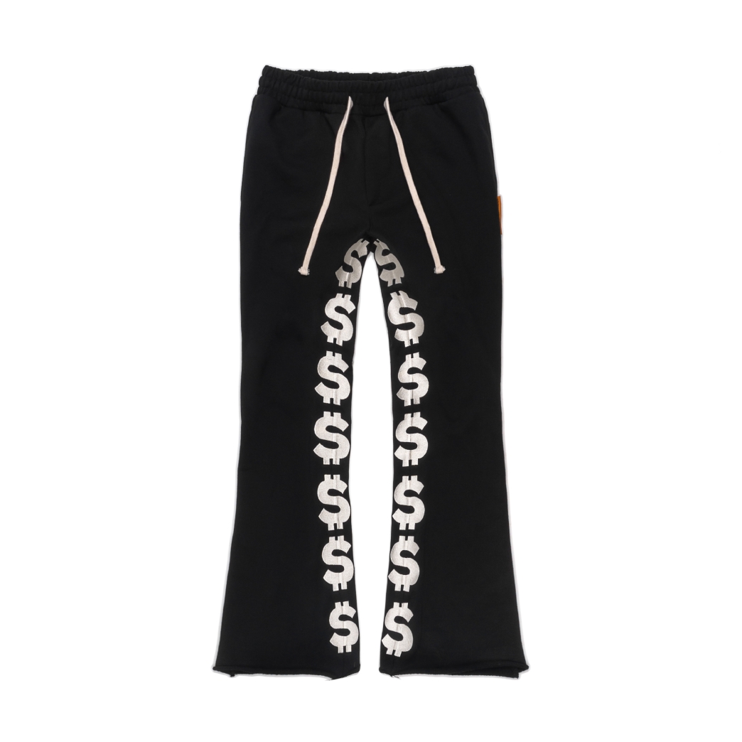 LOGO STRIPES FLARE SWEAT PANTS