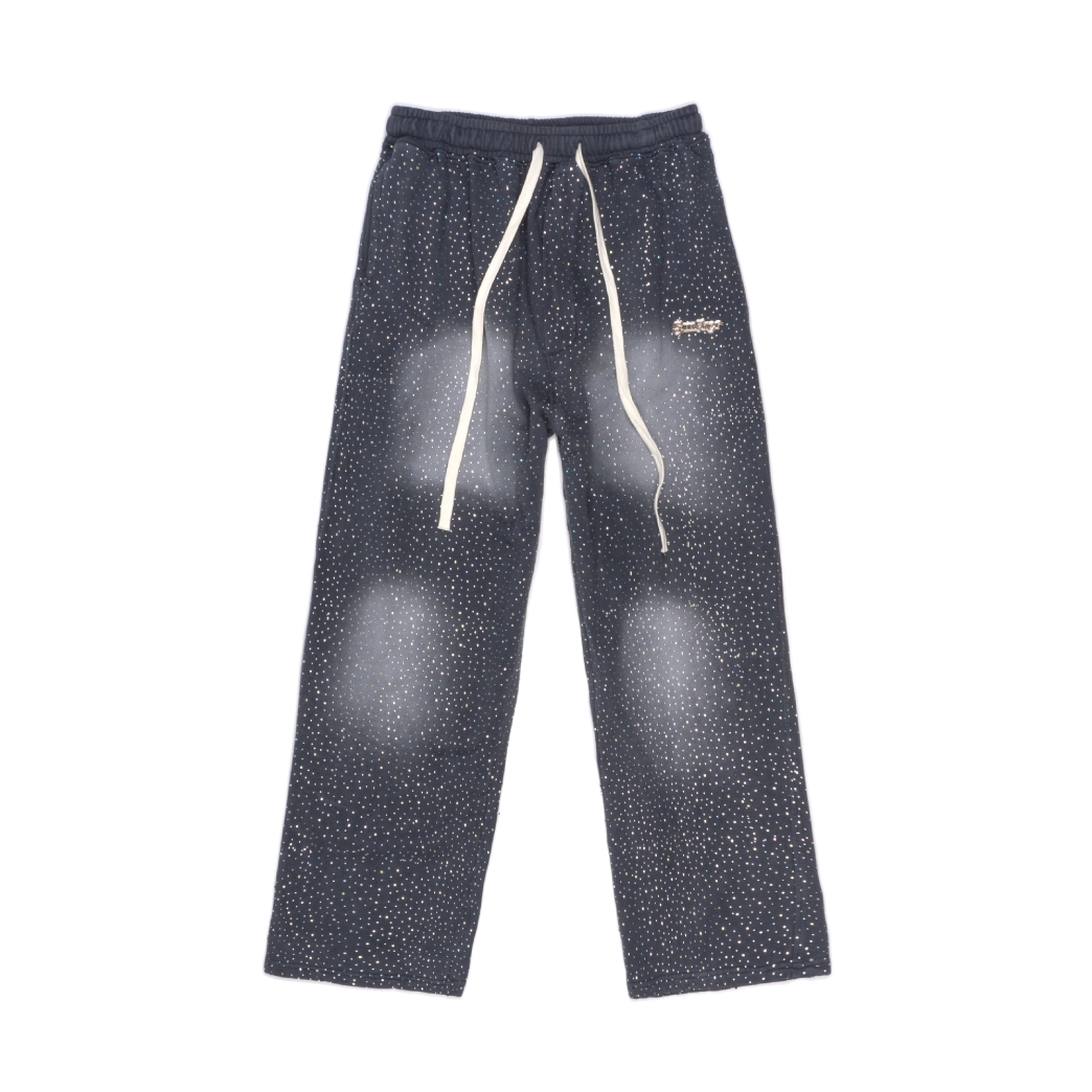 ICED OUT WASHED SWEAT PANTS IN GREY