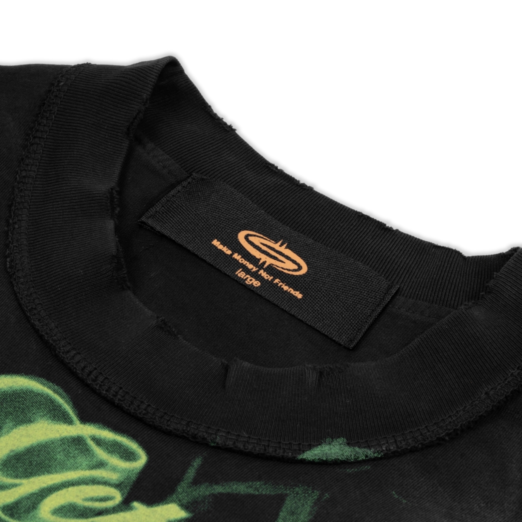 LOGO ASHTRAY WASHED TEE IN BLACK