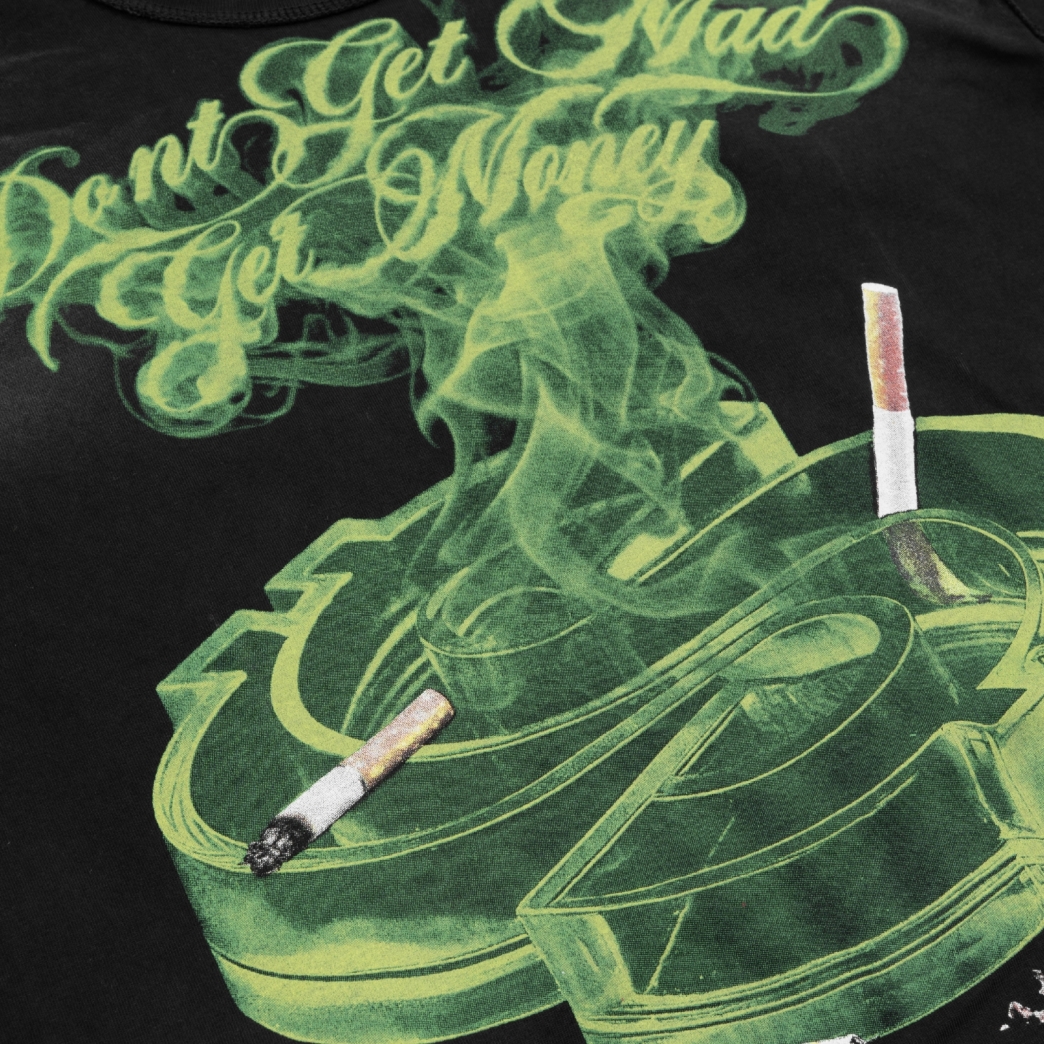 LOGO ASHTRAY WASHED TEE IN BLACK