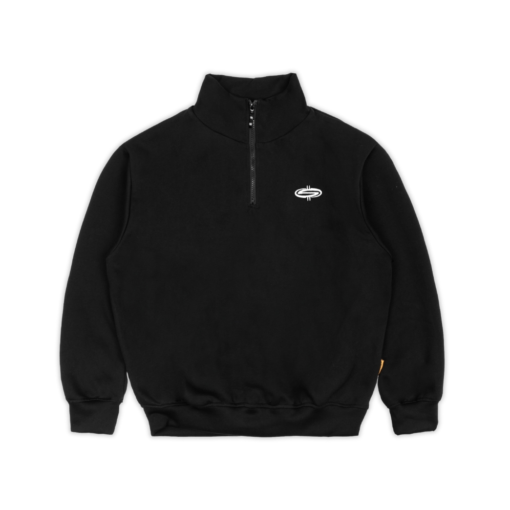 MMNF QUARTER ZIP FLEECE IN BLACK