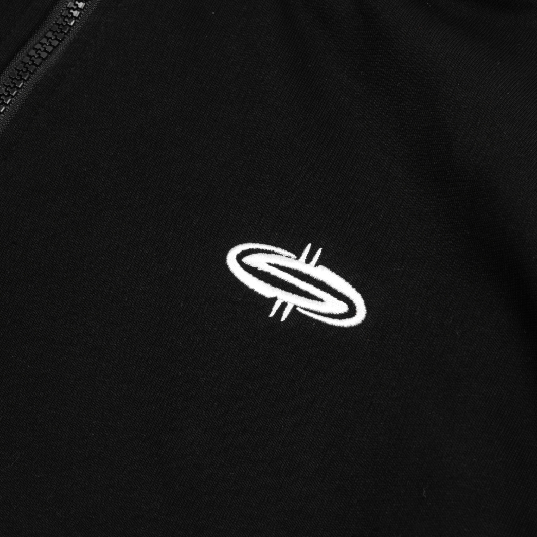 MMNF QUARTER ZIP FLEECE IN BLACK