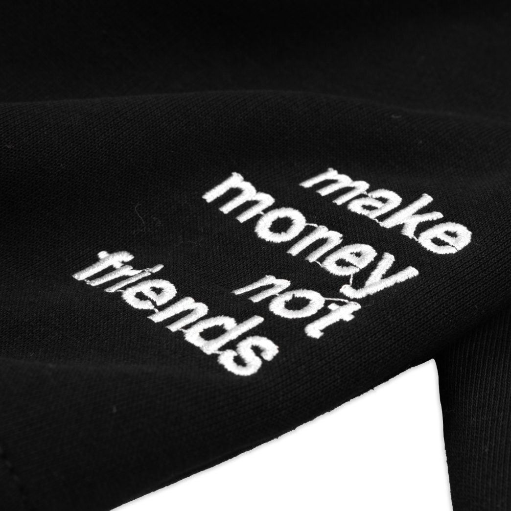 MMNF QUARTER ZIP FLEECE IN BLACK