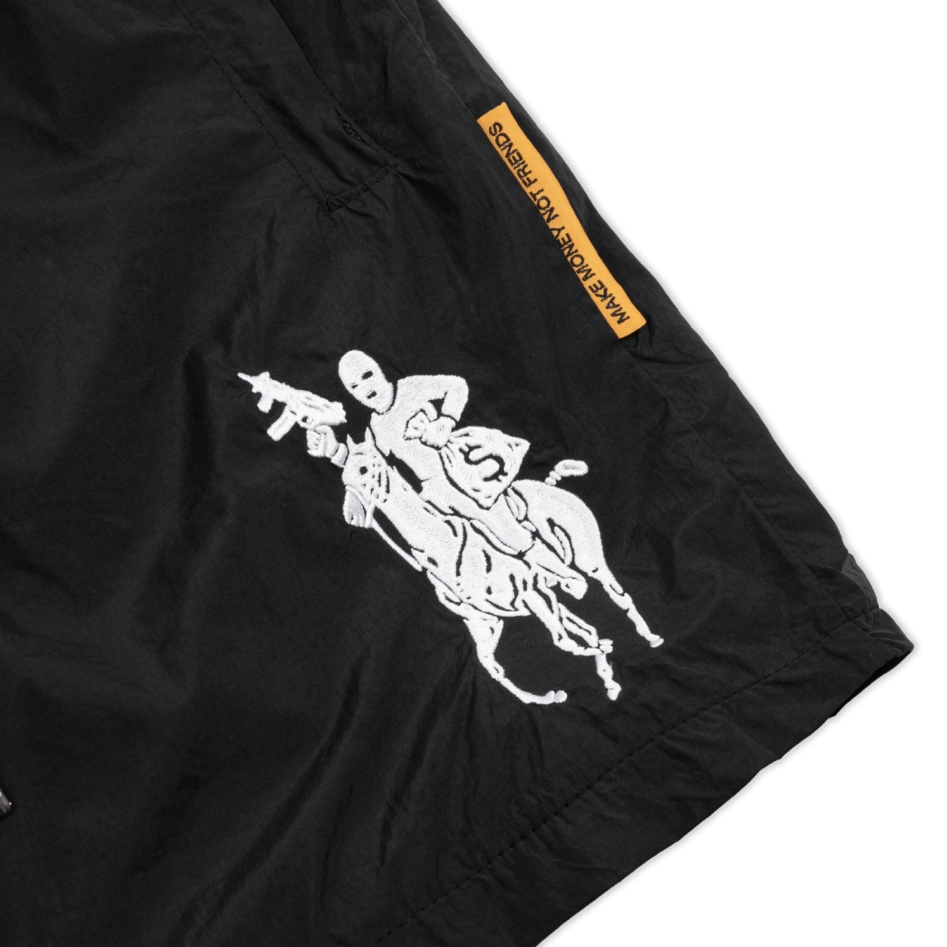 $4L NYLON SHORT IN BLACK