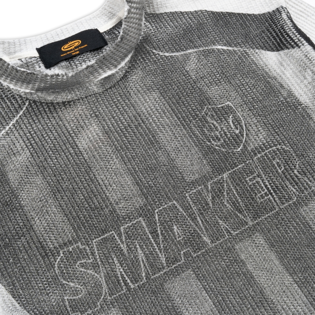 FOOTBALL LONG SLEEVE WAFFLE WASHED TEE