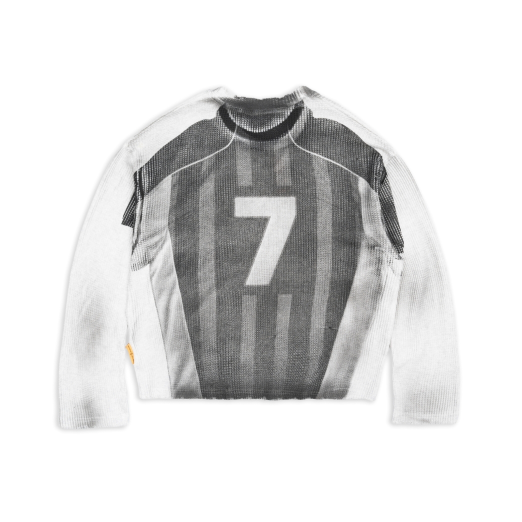 FOOTBALL LONG SLEEVE WAFFLE WASHED TEE