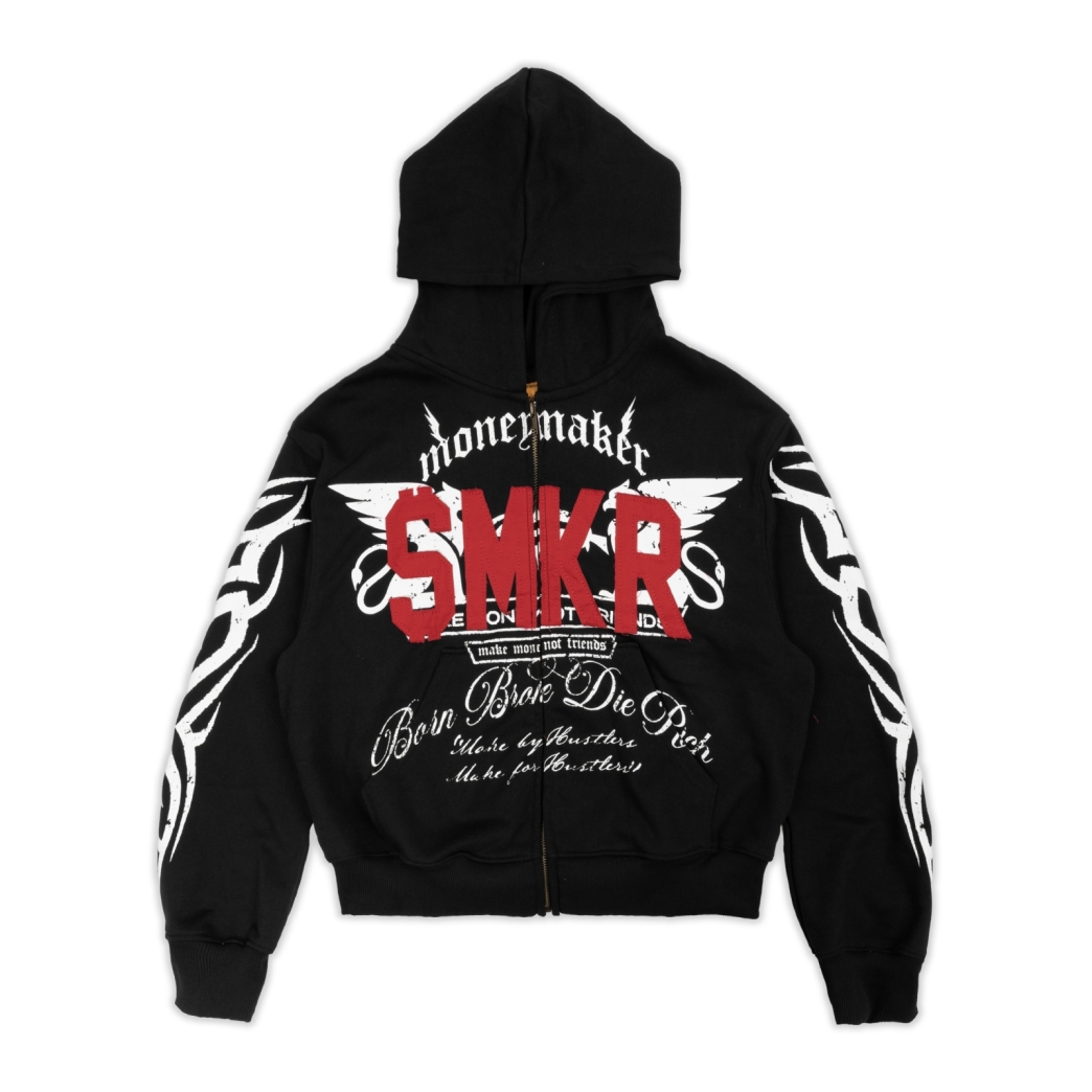 DIE RICH HOODIE IN BLACK