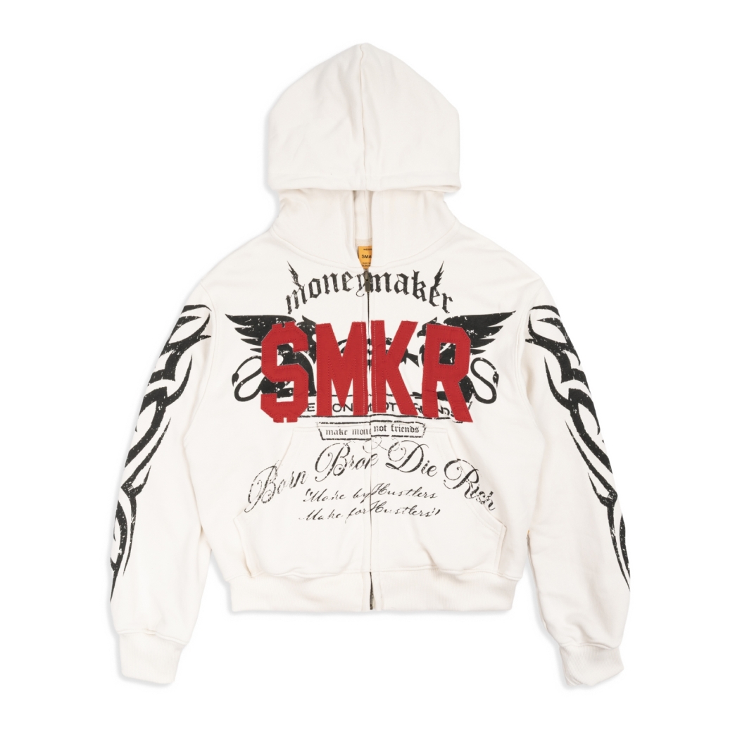 DIE RICH HOODIE IN WHITE