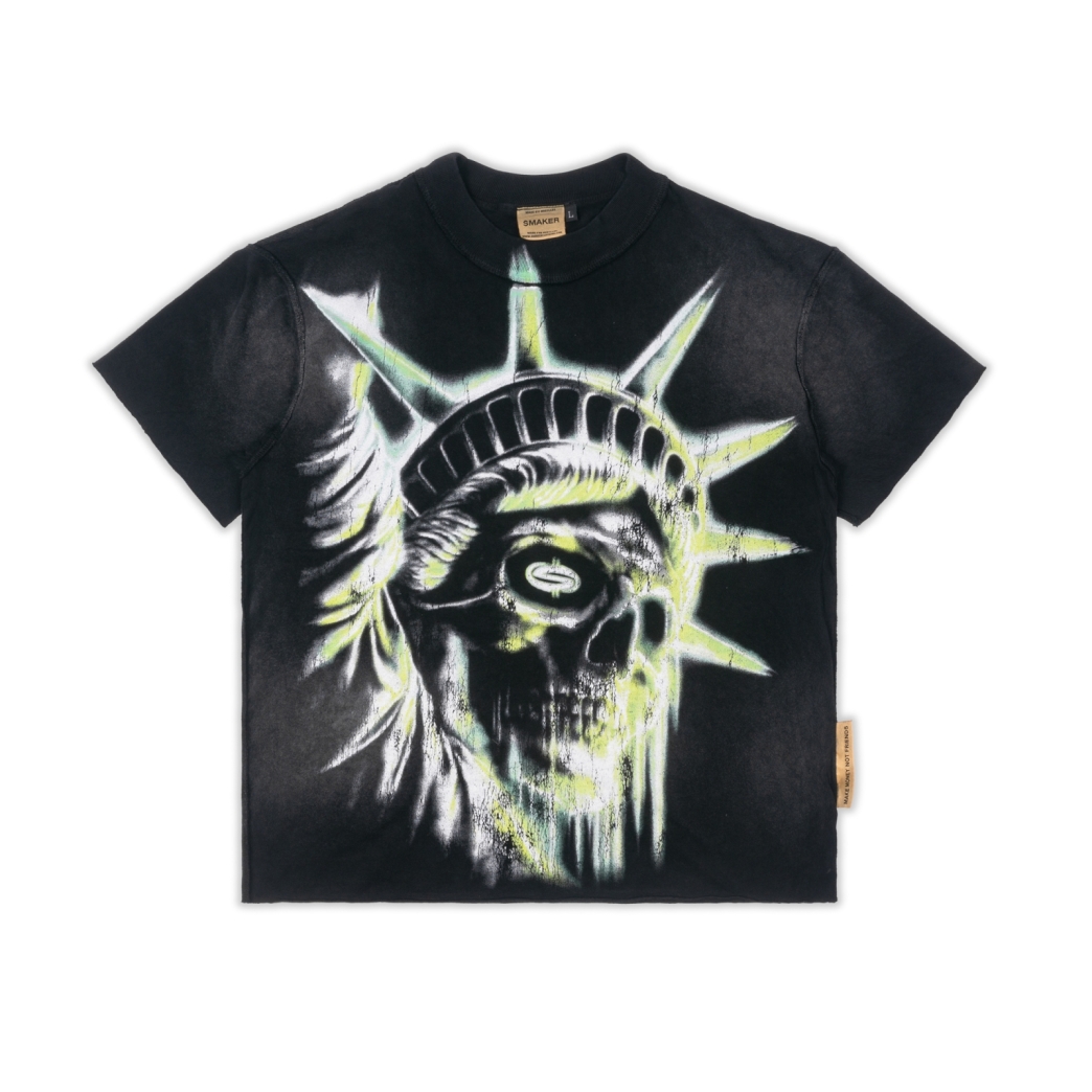 STAY LOW MOVE LETHAL WASHED TEE IN BLACK 