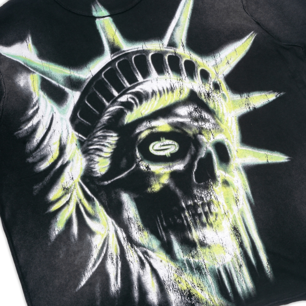 STAY LOW MOVE LETHAL WASHED TEE IN BLACK 