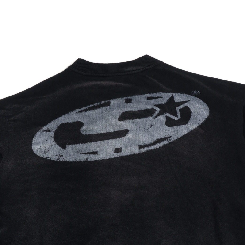 ADDICTED WASHED SWEATER IN BLACK