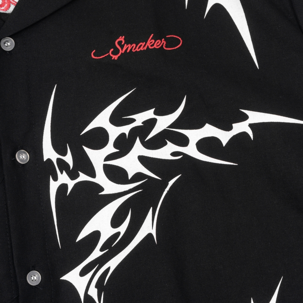 TRIBAL DRAGON SHIRT IN BLACK