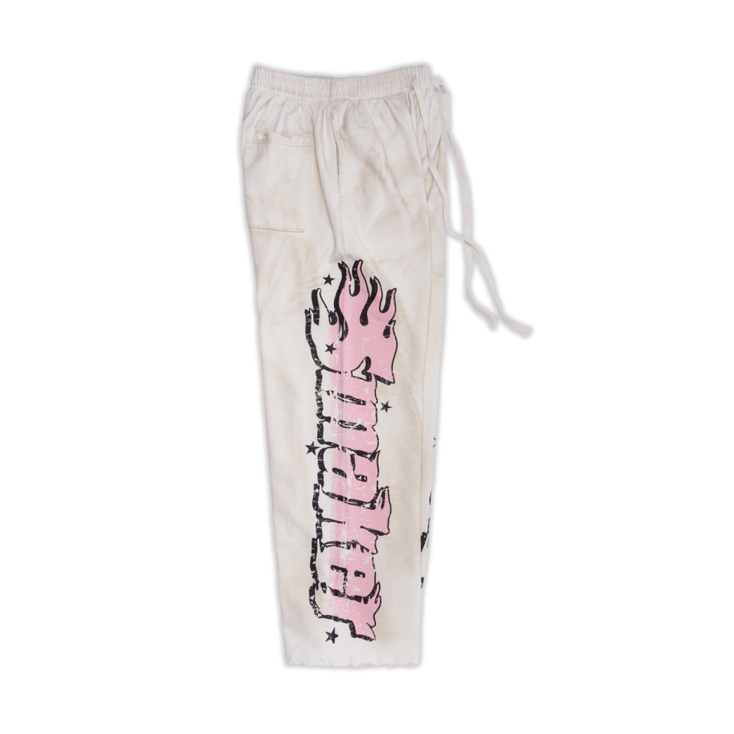 WORLDWIDE WASHED PANTS IN CREAM