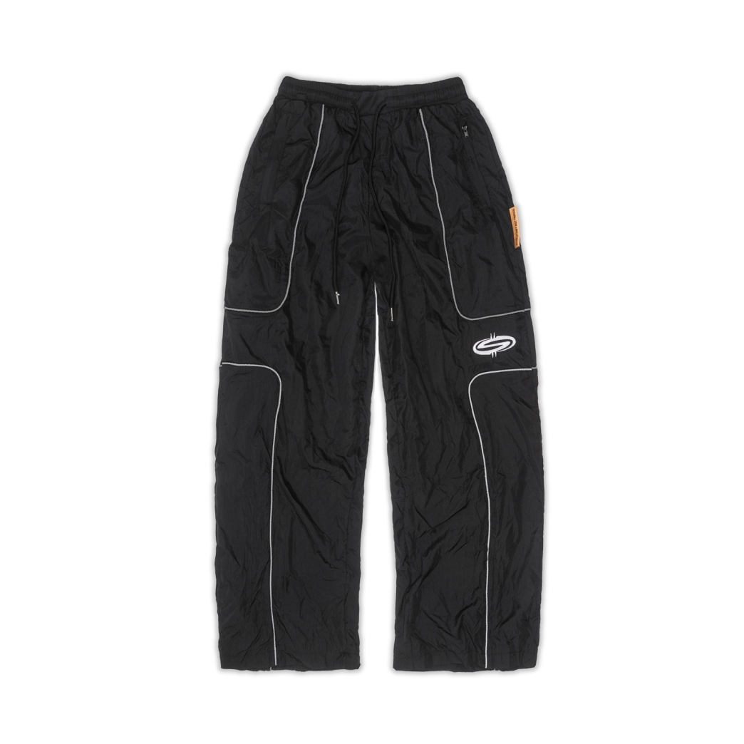 $MAKER NYLON TRACKSUIT PANTS IN BLACK
