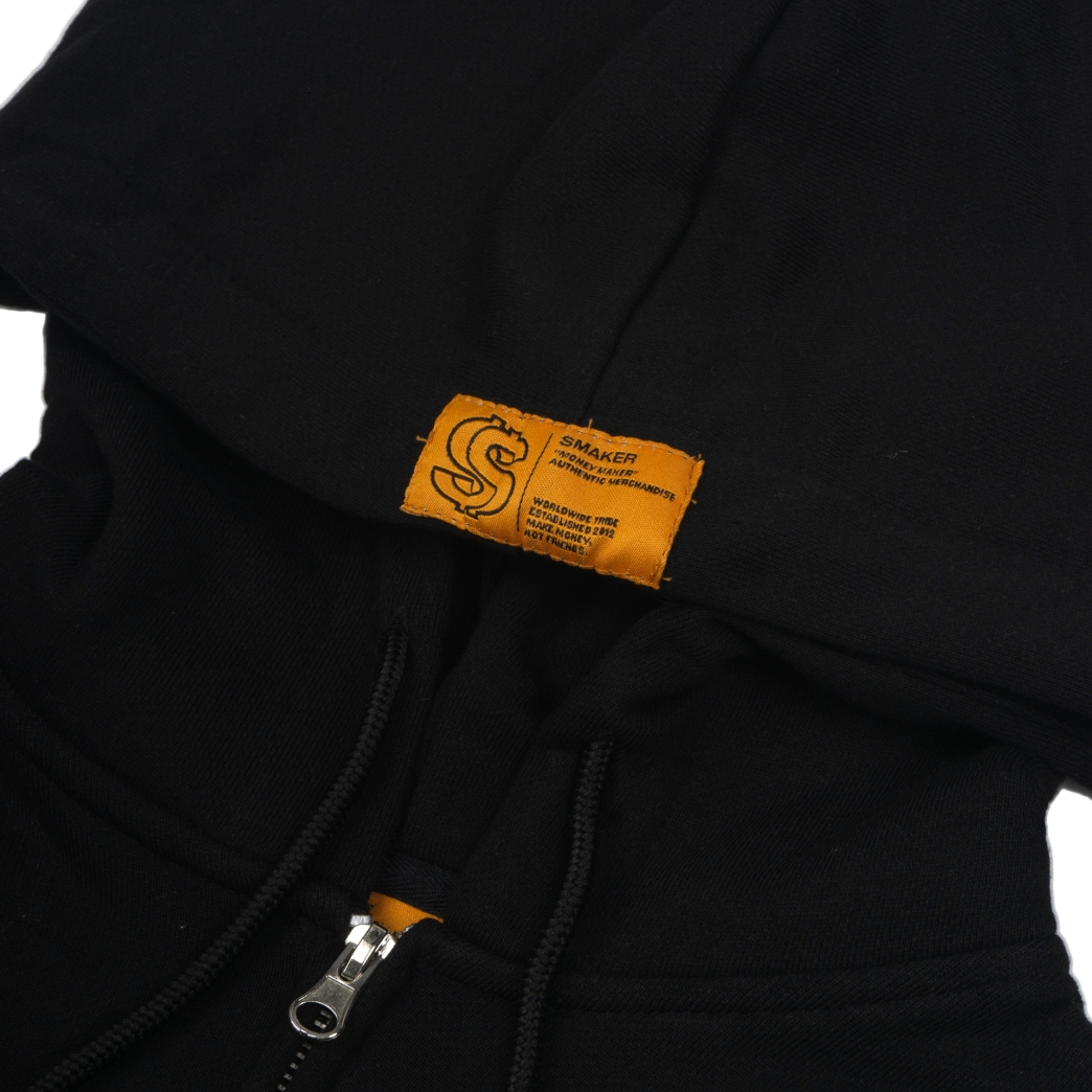MONEY COLLECTOR HOODIE ZIPPER IN BLACK