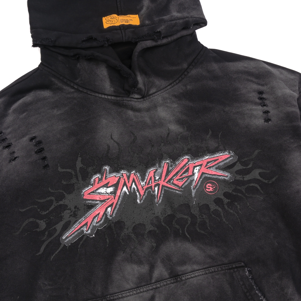 VINTAGE $MAKER WASHED HOODIE IN GREY