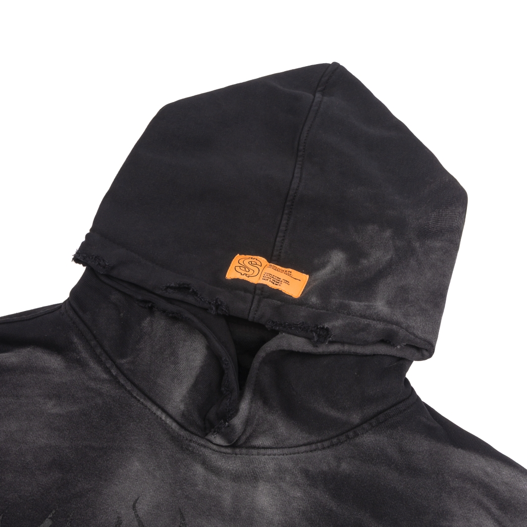 VINTAGE $MAKER WASHED HOODIE IN GREY