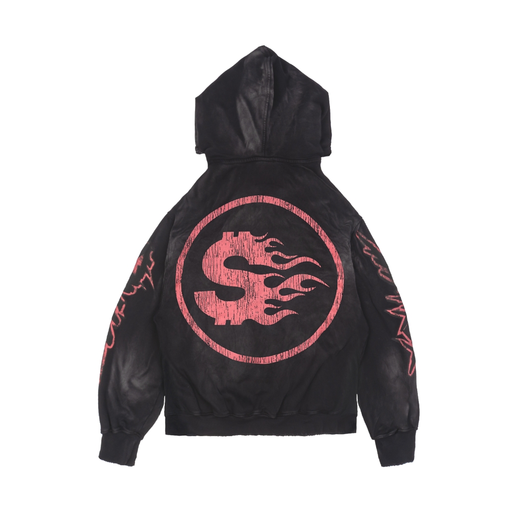 VINTAGE $MAKER WASHED HOODIE IN GREY