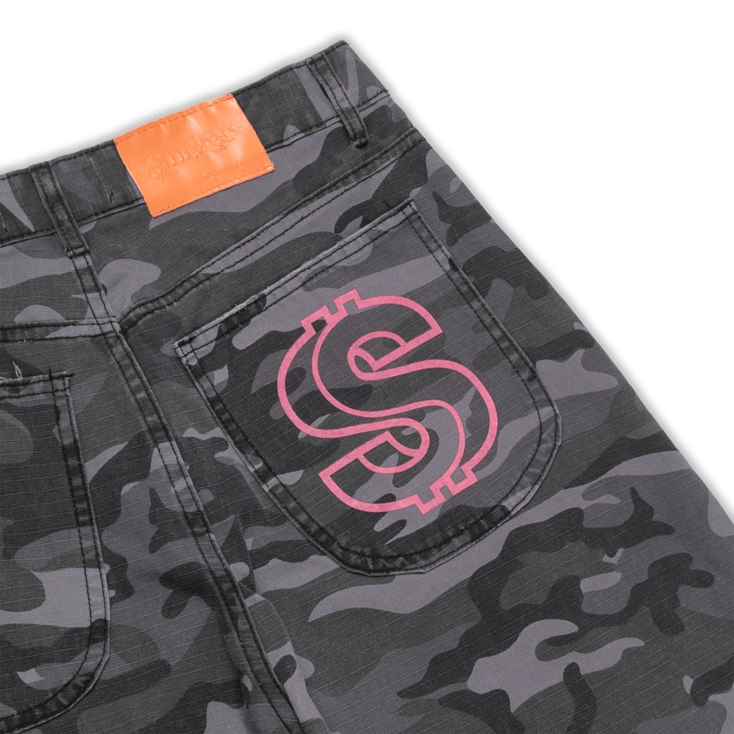 $MAKER4LIFE CAMO PANTS IN GREY