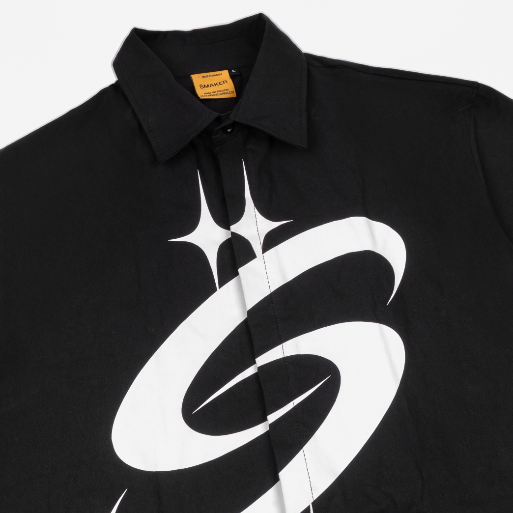 BIG LOGO KHAKI SHIRT IN BLACK