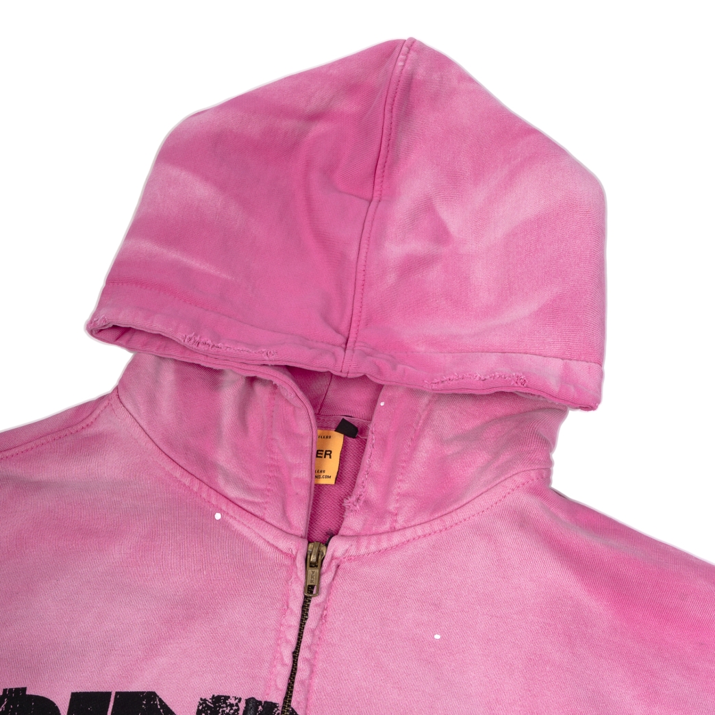 $INNER WORLD WASHED HOODIE IN PINK
