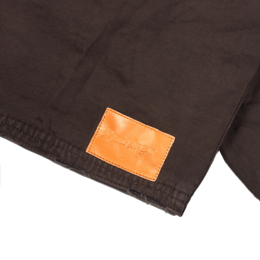 WORKWEAR WASHED JACKET IN DARK BROWN