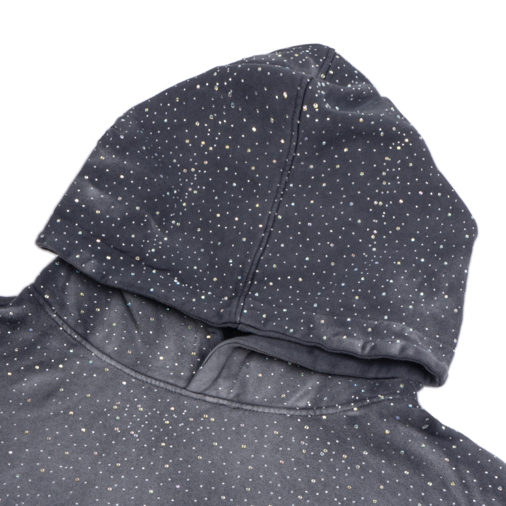 ICED OUT WASHED HOODIE IN GREY