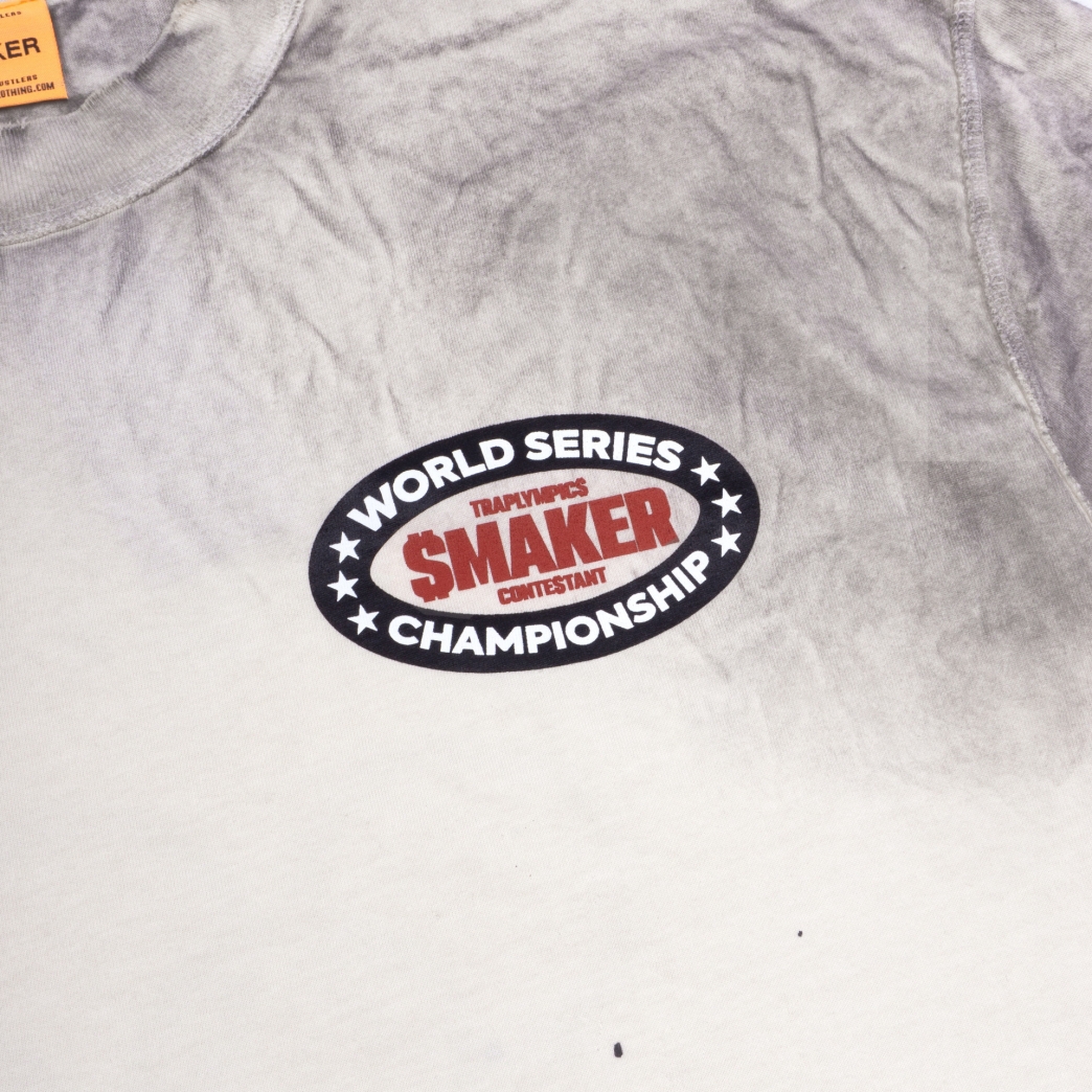 TRAPLYMPIC WASHED TEE IN CREAM