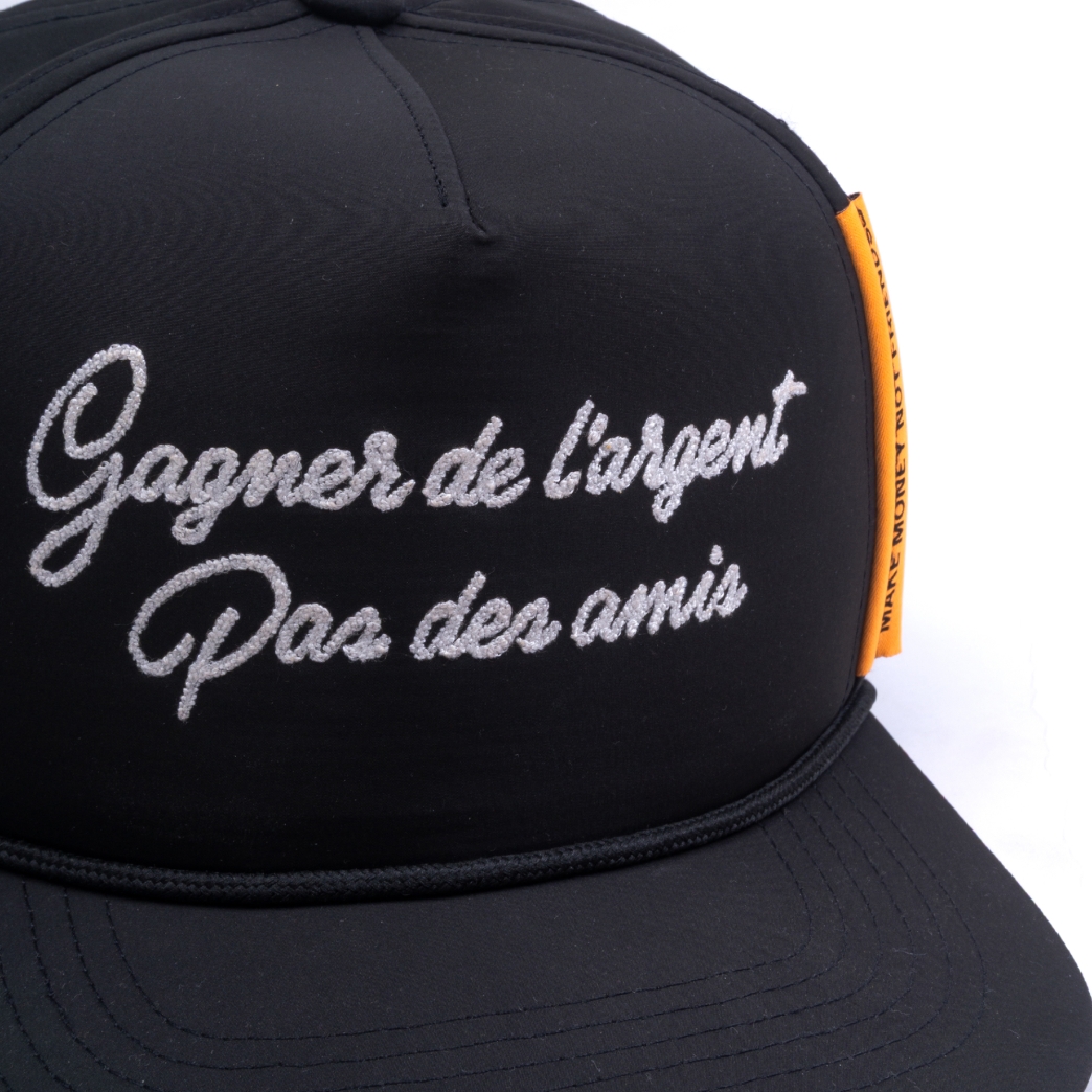 GAGNER DE LARGENT NYLON SNAPBACK IN BLACK