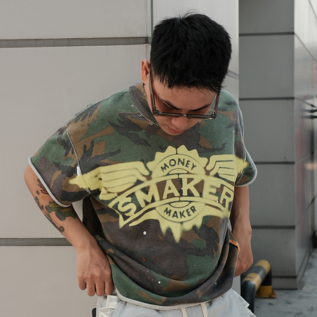 WINGS CAMO WASHED TEE