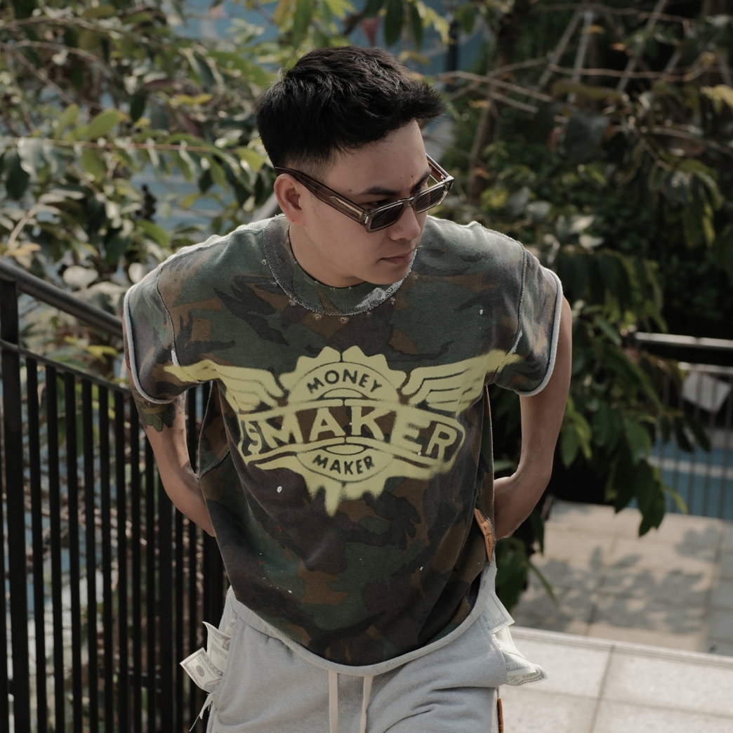 WINGS CAMO WASHED TEE