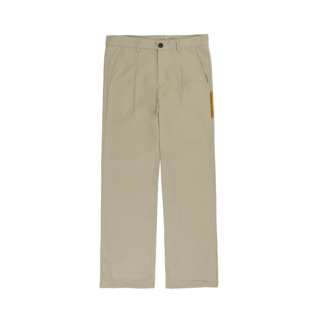 SPLIT HEM TROUSERS IN TAN