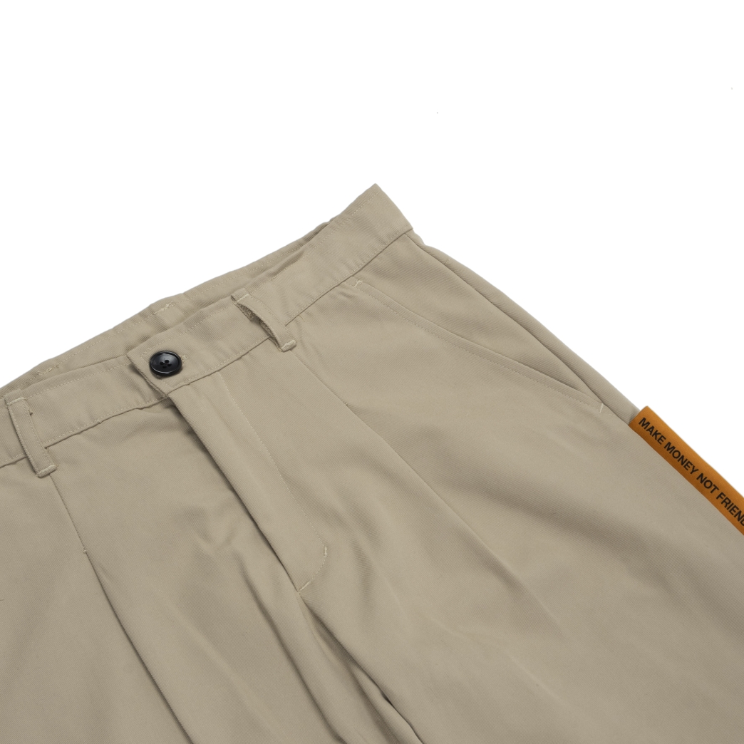 SPLIT HEM TROUSERS IN TAN