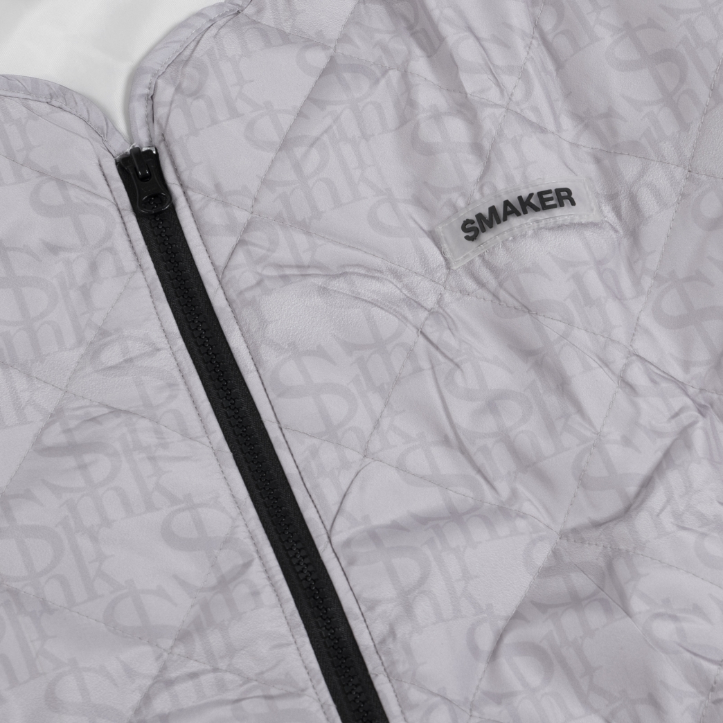 LOGO PUFFER JACKET IN GREY