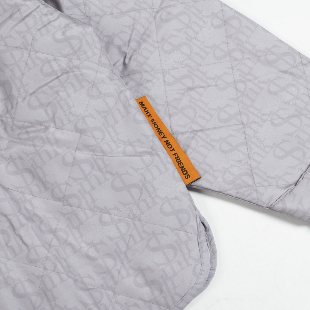 LOGO PUFFER JACKET IN GREY