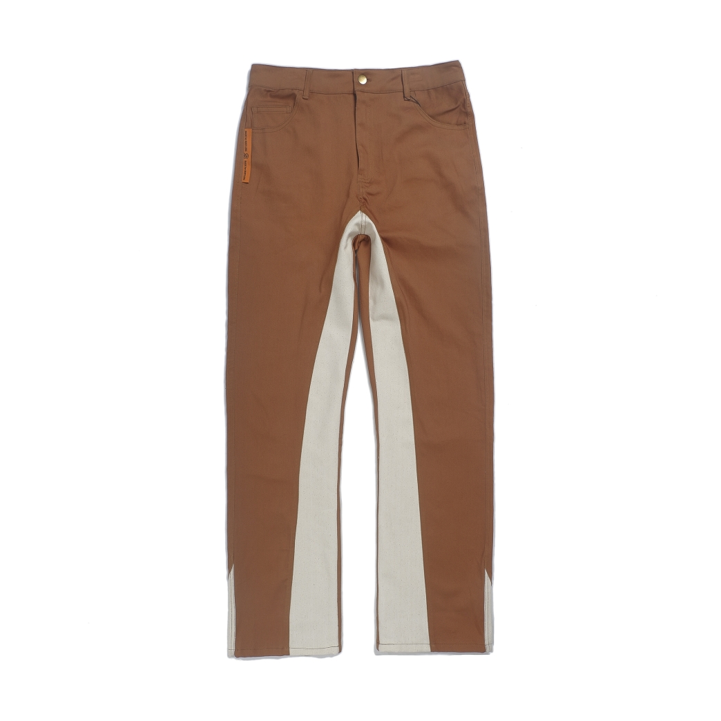 STRIPES KHAKI PANTS IN BROWN
