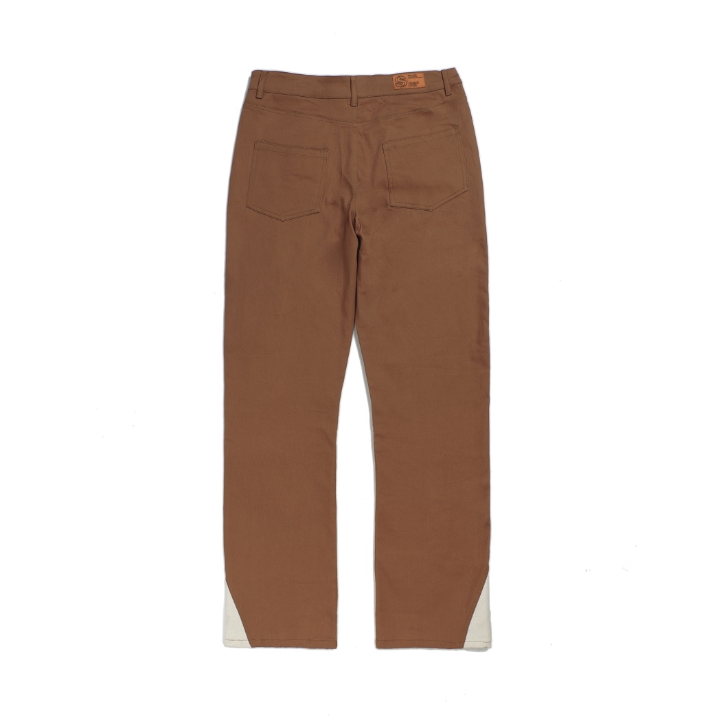 STRIPES KHAKI PANTS IN BROWN