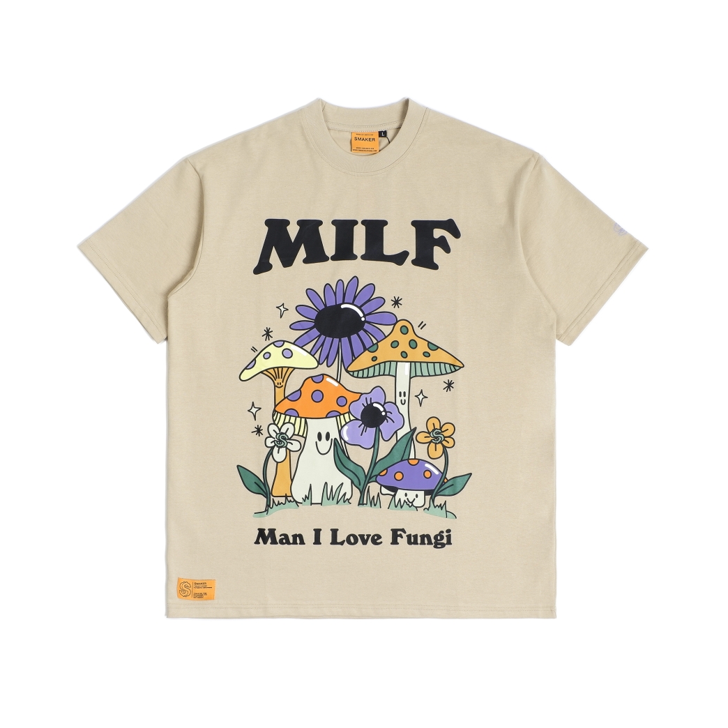 MILF TEE IN TAN