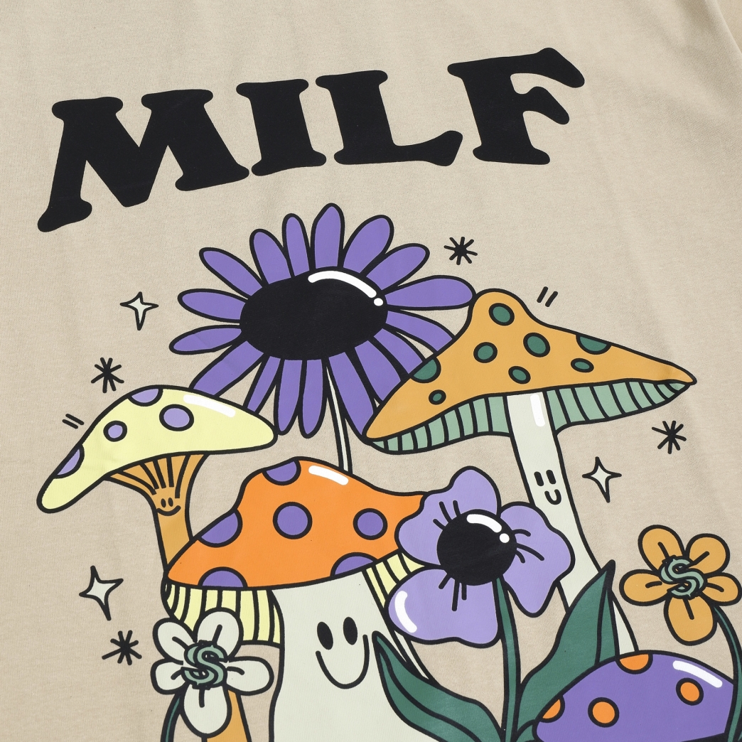 MILF TEE IN TAN