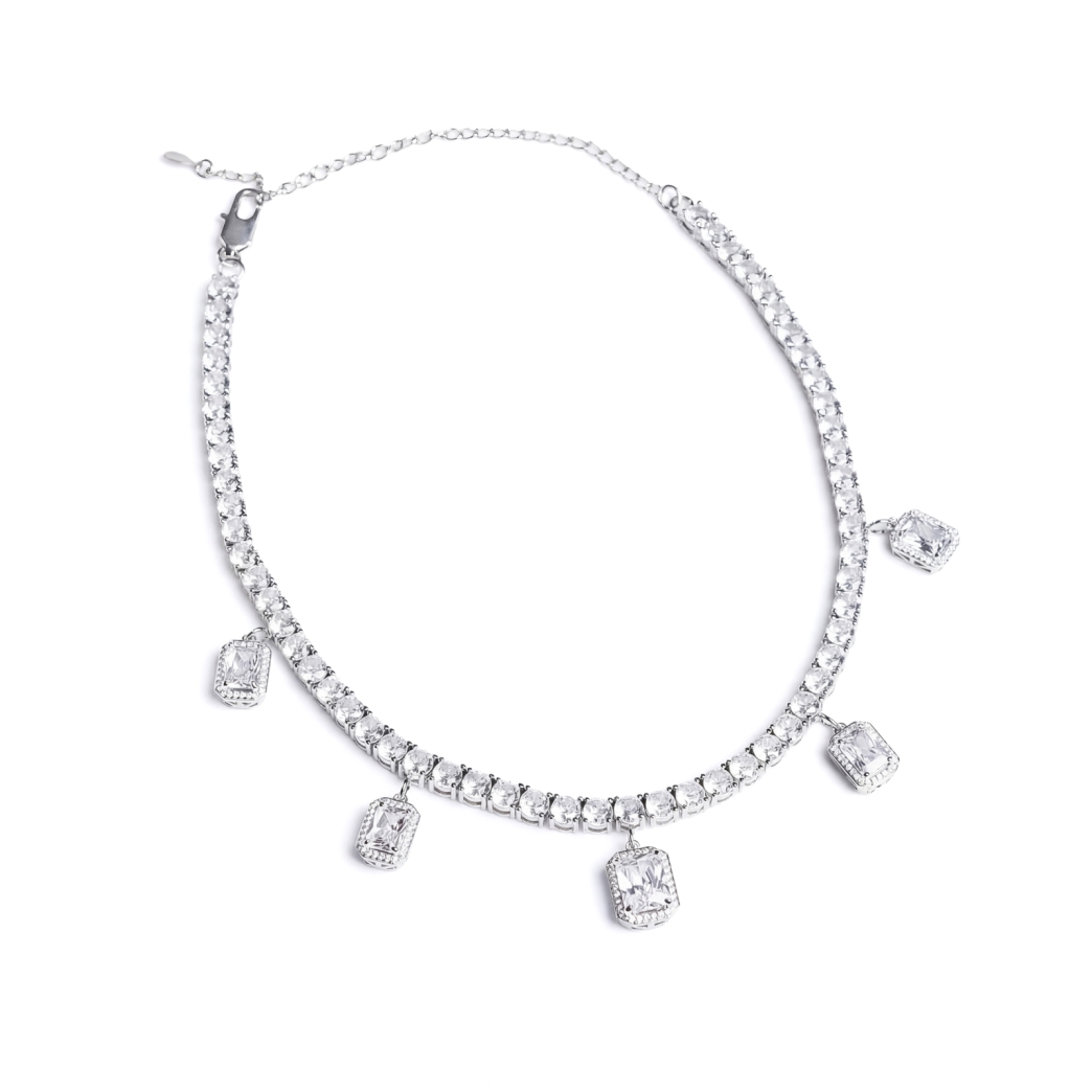 5 DIAMONDS ICED OUT NECKLACE