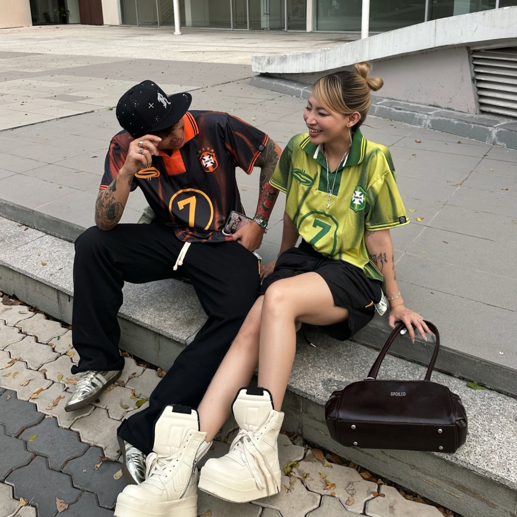 FLAME FOOTBALL JERSEY IN ORANGE