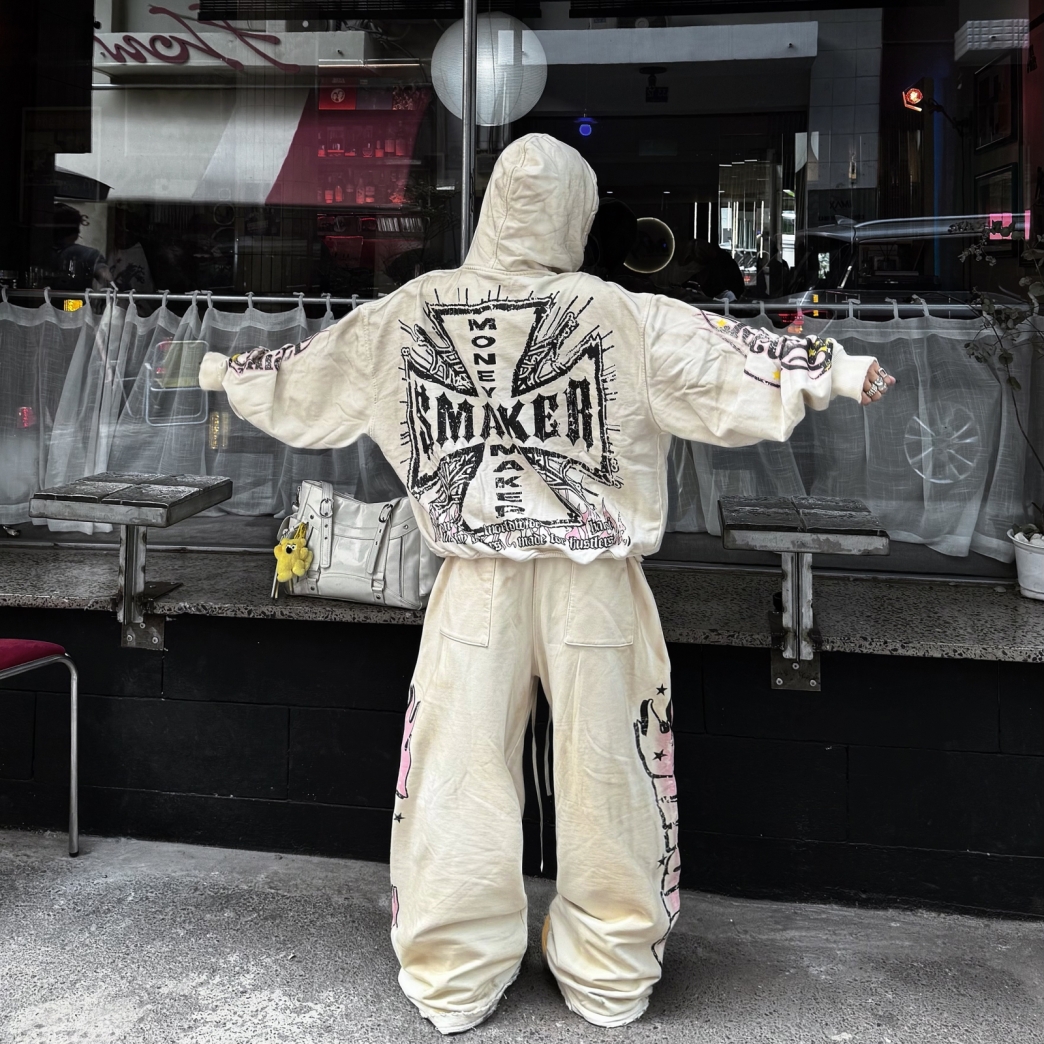 WORLDWIDE WASHED PANTS IN CREAM