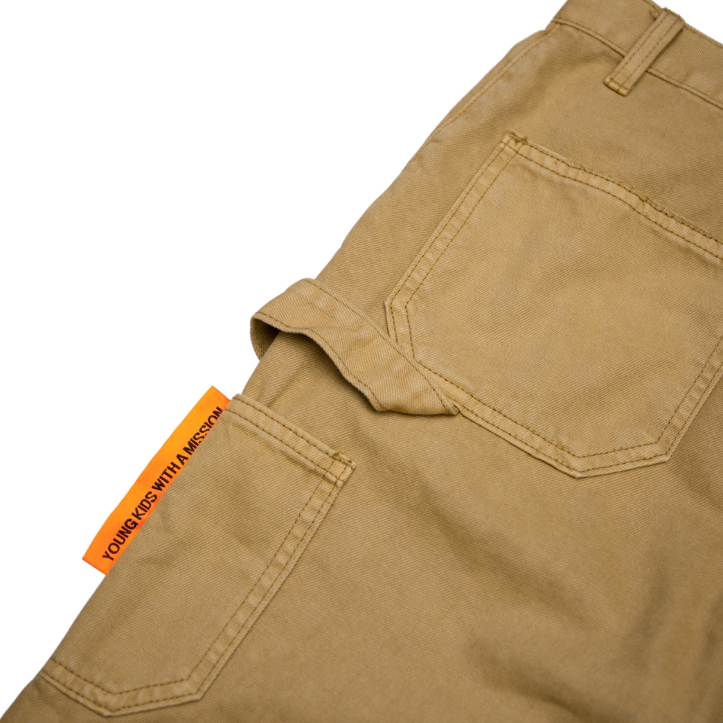 $MAKER x SWE CARGO FLARE PANTS IN BROWN