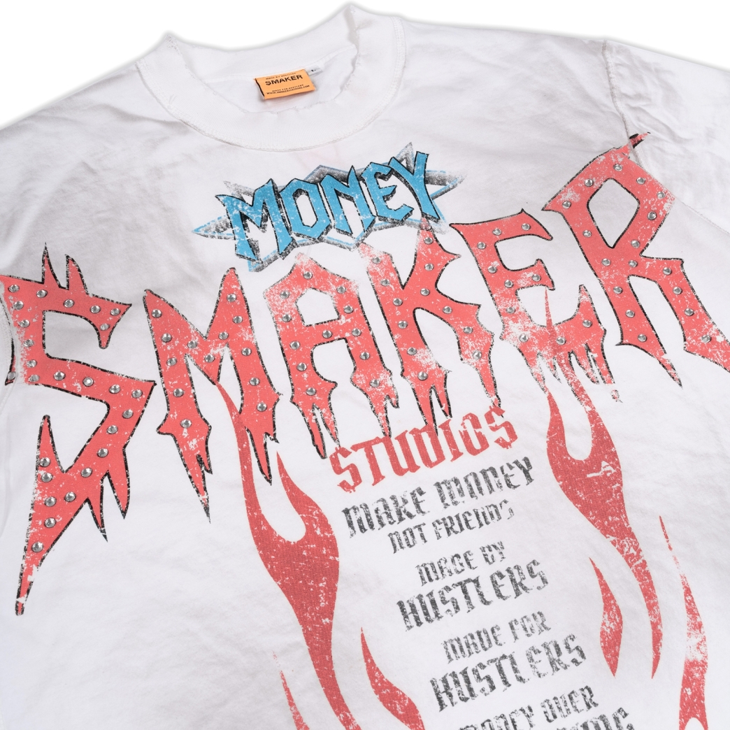 $MAKER ROCK WASHED TEE IN CREAM