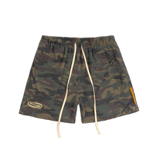 LOGO KHAKI SHORTS IN CAMO