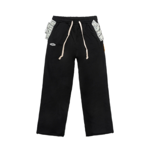 2 POCKETS FULL SWEAT PANTS IN BLACK