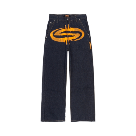 LOGO RAW DENIM JEANS