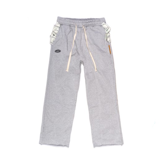 2 POCKETS FULL SWEAT PANTS IN GRAY