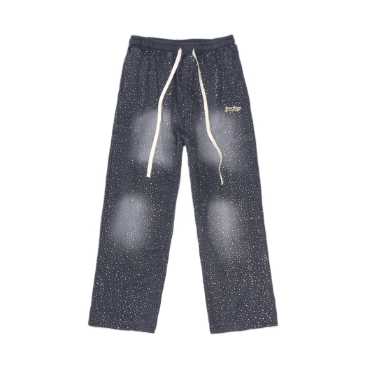 ICED OUT WASHED SWEAT PANTS IN GREY